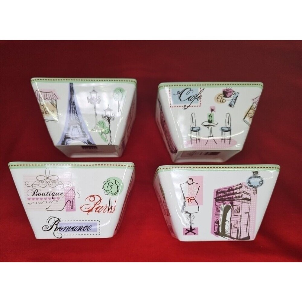 Paris Sauce Bowls French Boutique Chic Romance Nut Candy Snack Appetizer Set